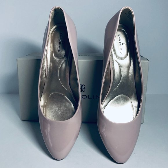Bandolino Patent Wedge Pumps-Light Pink 10M - Picture 7 of 13